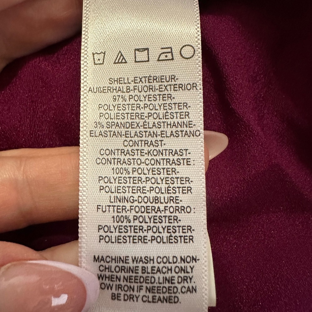 Dress the Population Alicia Sleeveless Midi Dress in Deep Magenta Purple - Sz M - Picture 9 of 11